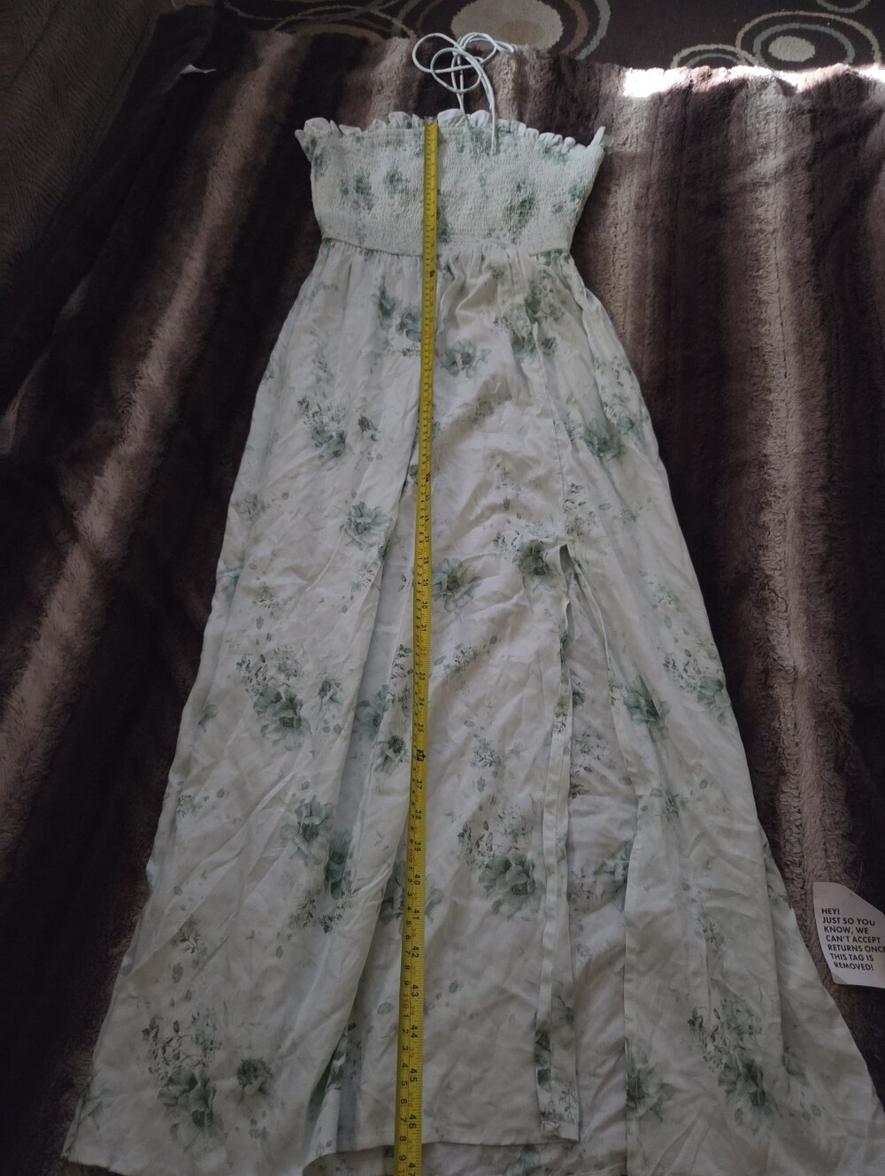 ASOS Design Shirred Halter Maxi Dress Size 10 NWT - Picture 4 of 6